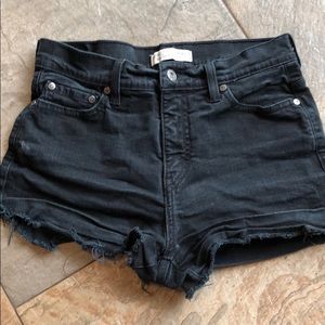 Levi cut off shorts black high waisted